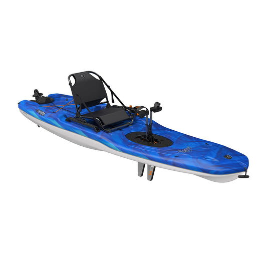 Pelican - Getaway 110 HDII Recreational Kayak- Sit-on-Top - Lightweight and Stable one Person Kayak Vapor Deep Blue-White- 11 ft